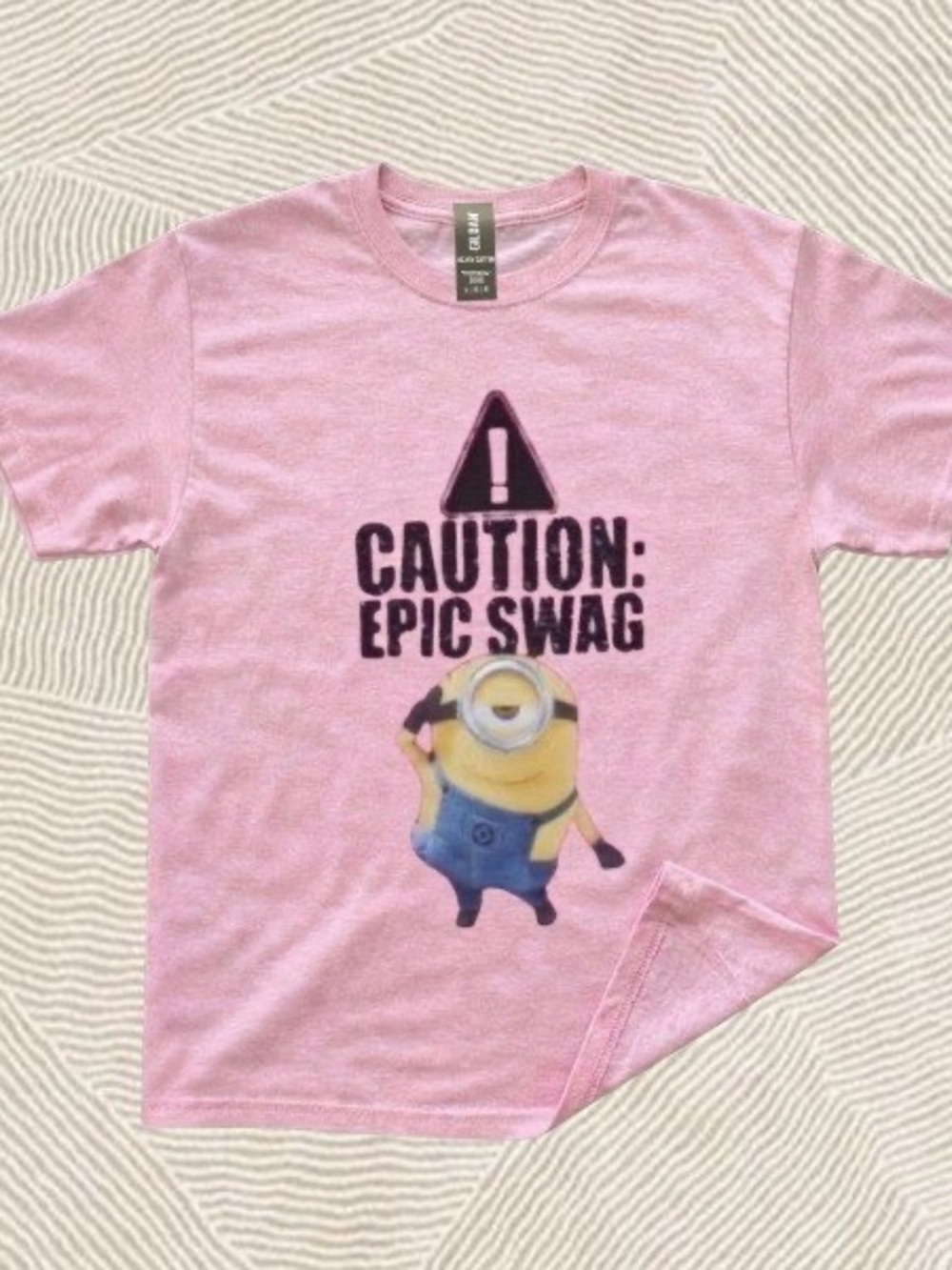 Gildan Pink Cute Minion Graphic T-shirt